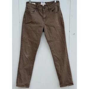 Lucky Brand 410 Athletic Straight Mens Brown Pants 32x32 Cotton Stretch Casual